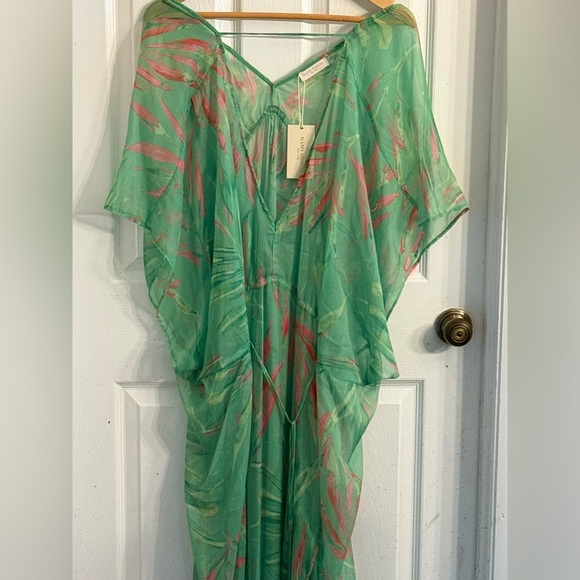 Ramy Brook Kelsey Cover Up Dress SZ Large Color is Kelp (green) SOLD OUT NWT - Picture 1 of 5